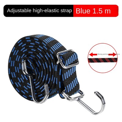 1 gab Velosipēdu gumijas gumijas bagāžas virves auklas āķi Velosipēdi Virves saite Velosipēda bagāžas jumta bagāžnieka siksna, fiksēta lente