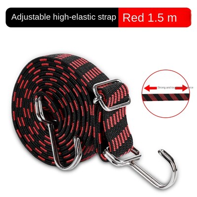 1 gab Velosipēdu gumijas gumijas bagāžas virves auklas āķi Velosipēdi Virves saite Velosipēda bagāžas jumta bagāžnieka siksna, fiksēta lente