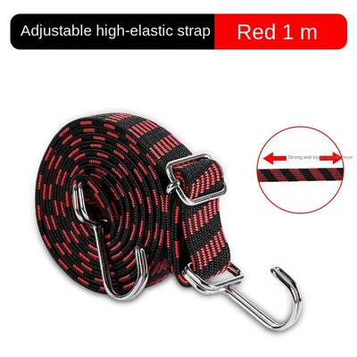 1 gab Velosipēdu gumijas gumijas bagāžas virves auklas āķi Velosipēdi Virves saite Velosipēda bagāžas jumta bagāžnieka siksna, fiksēta lente