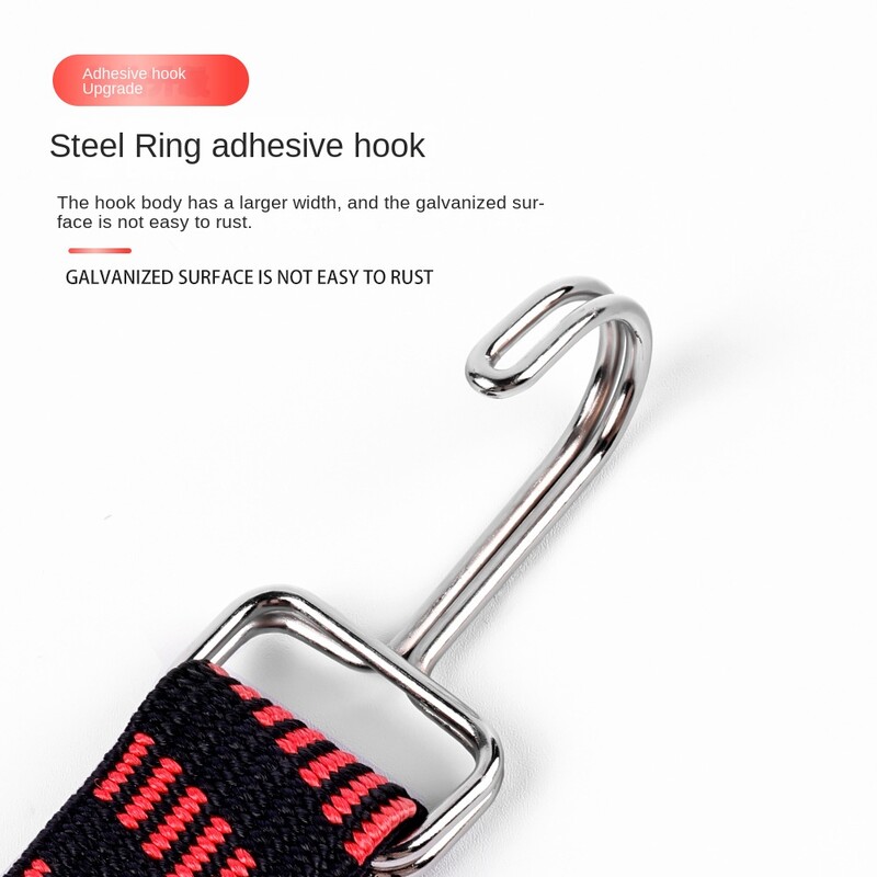 1 gab Velosipēdu gumijas gumijas bagāžas virves auklas āķi Velosipēdi Virves saite Velosipēda bagāžas jumta bagāžnieka siksna, fiksēta lente