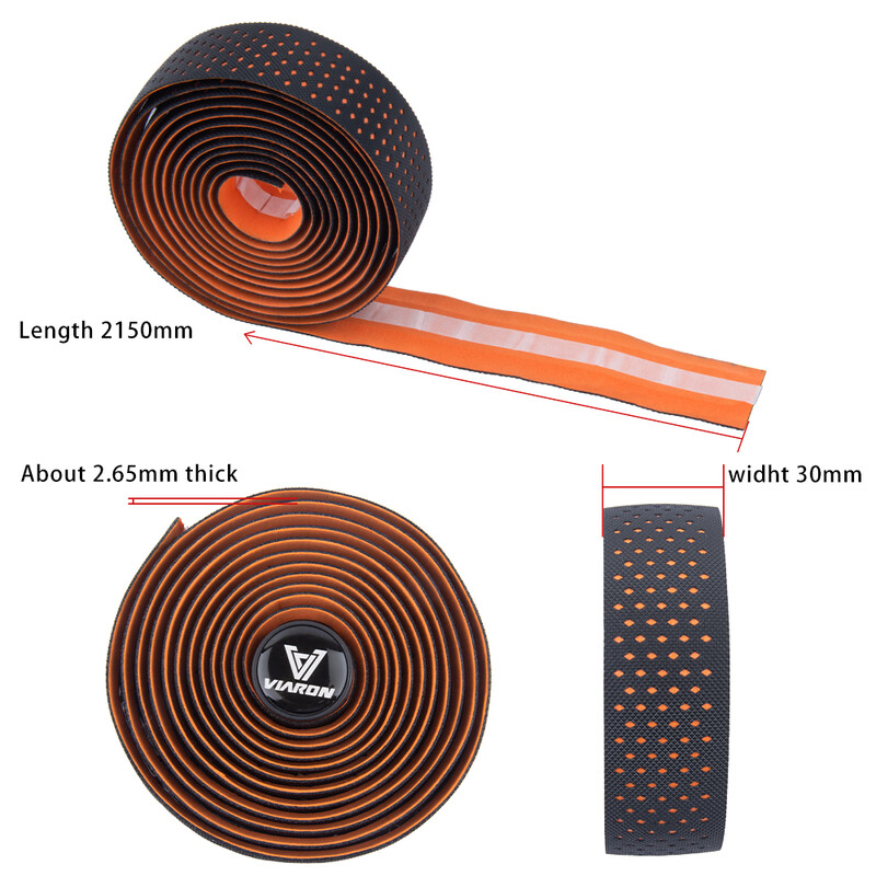 VIARON šosejas velosipēdu stūres lentes velosipēda piederumi 1 pāra riteņbraukšanai, mīksts PU EVA pretslīdes MTB velosipēdu stieņa lentes amortizators