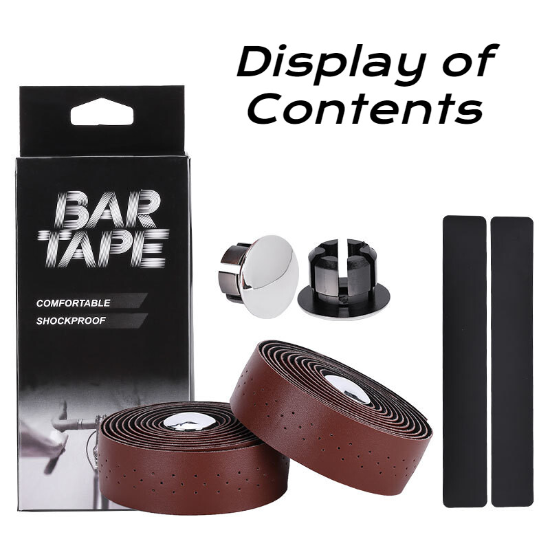 2GB Velosipēdu stūres lente Velosipēdu ceļa PU mākslīgās ādas EVA teksturētas perforatora siksnas riteņbraukšanas aprīkojums 2150x30x3mm piederumi