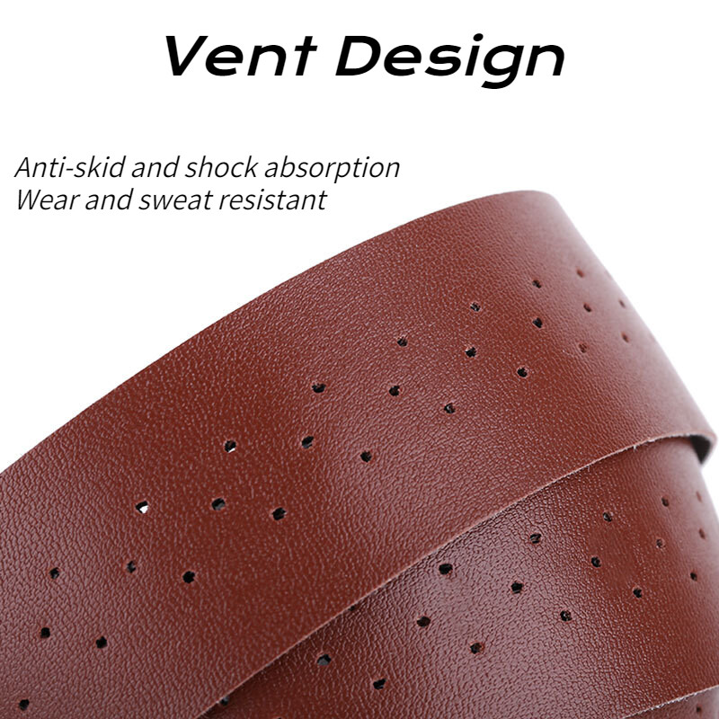 2GB Velosipēdu stūres lente Velosipēdu ceļa PU mākslīgās ādas EVA teksturētas perforatora siksnas riteņbraukšanas aprīkojums 2150x30x3mm piederumi