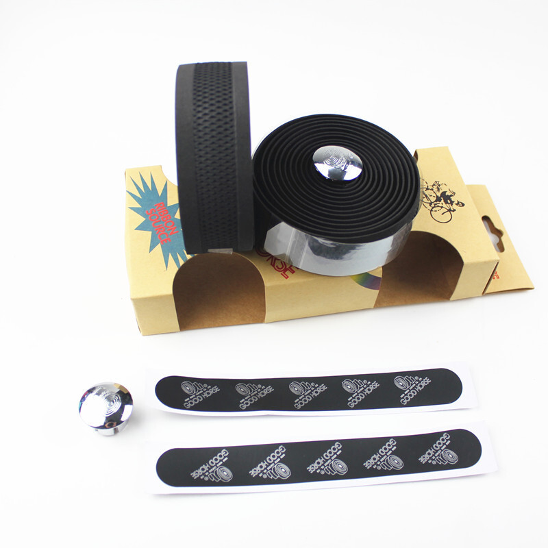 Ταινία τιμονιού ποδηλάτου δρόμου από ανθρακονήματα Ποδηλασία MTB Σχέδιο πλέγματος ποδηλάτου Αντιολισθητικό αδιάβροχο Bartape Μαλακό EVA Σφουγγάρι Δερμάτινη ζώνη