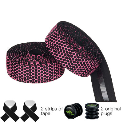 MOTSUV velosipēda stūres lentes šosejas velosipēda silikagela lente EVA mīksta elpojoša velosipēda stieņa lente ar fiksētu pārnesumu siksnu velosipēdu aksesuāri