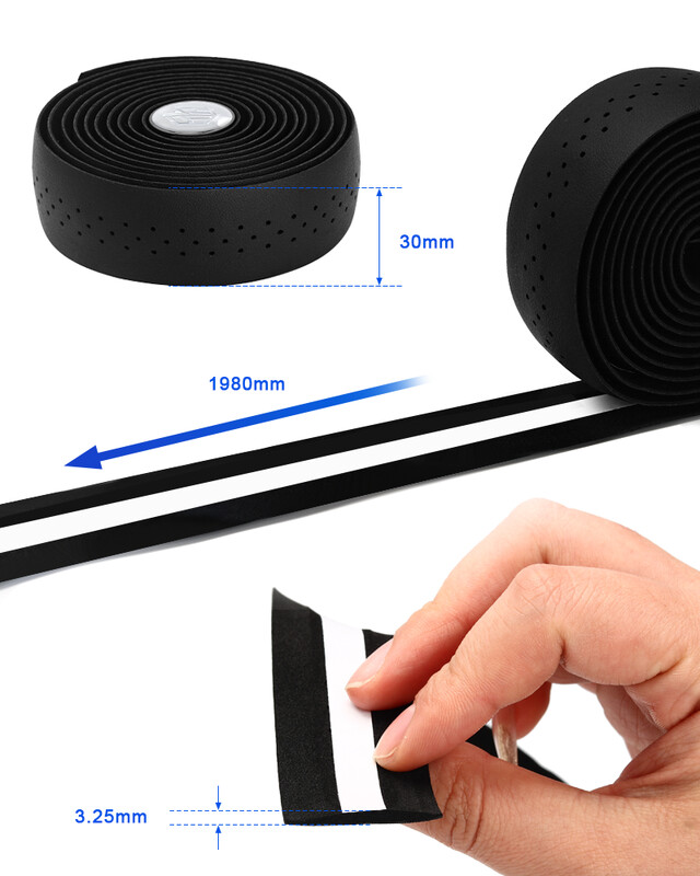 Velosipēda stūres lente MTB šosejas velosipēda PU ādas perforēta josta Elpojoša riteņbraukšanas roktura aptinuma siksnas Fiksēta pārnesumu siksna