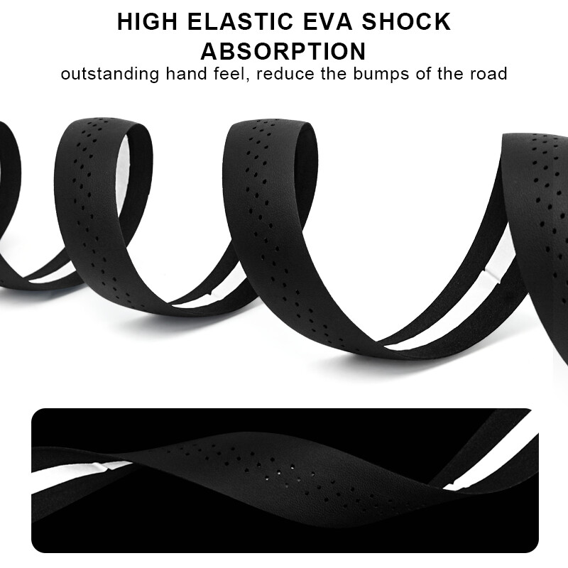 Velosipēda stūres lente MTB šosejas velosipēda PU ādas perforēta josta Elpojoša riteņbraukšanas roktura aptinuma siksnas Fiksēta pārnesumu siksna