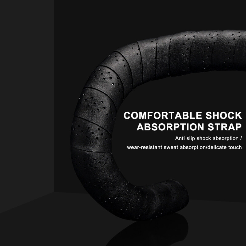 Velosipēda stūres lente MTB šosejas velosipēda PU ādas perforēta josta Elpojoša riteņbraukšanas roktura aptinuma siksnas Fiksēta pārnesumu siksna