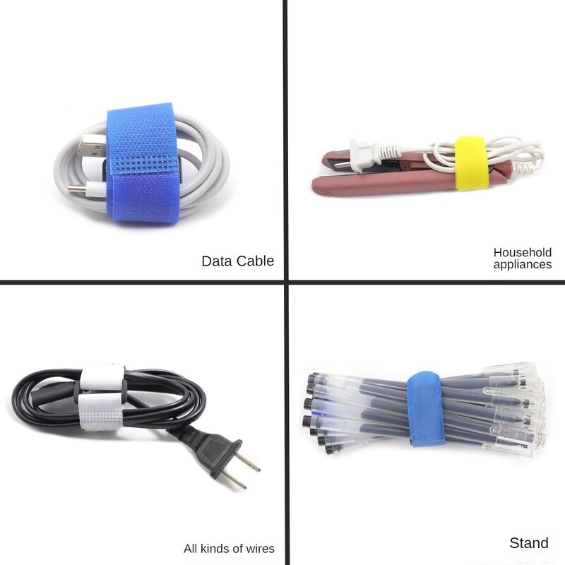 10 gab. 2,5 *30 cm atkārtoti lietojama stiprinājuma velosipēda saite neilona āķis un cilpa Izturīgs daudzfunkcionāls pašlīmējošs augstas kvalitātes siksnu kabeļu saites