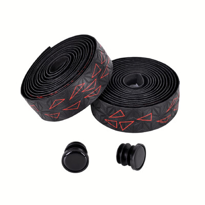 TRIFOX 1Pair velosipēda stūres lentes pretslīdēšanas triecienu absorbcijas riteņbraukšanas aptinums šosejas velosipēda roktura siksnas ar gala spraudni velosipēda daļu