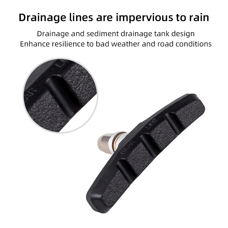 TOOPRE kalnu velosipēda V bremžu kluči Road Dead Speed Gumijas bremžu uzliku kluss, nodilumizturīgs C bremžu klucis