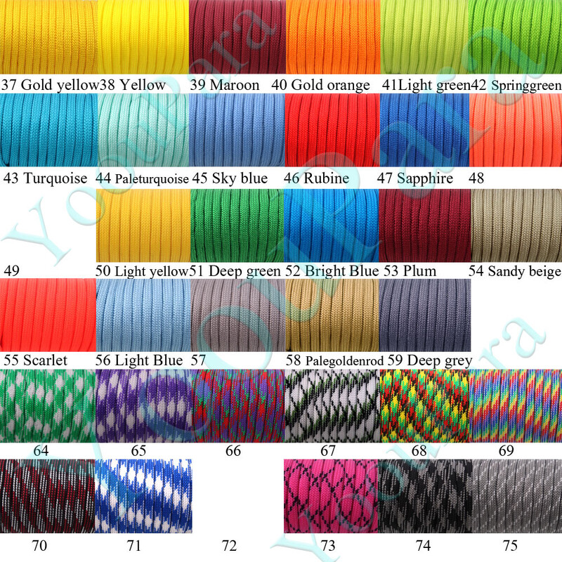 252 spalvos Paracord 550 25,50,100FT Paracord virvė Cuerda Escalada Mil Spec 7Strand Paracorde lauko stovyklavimo išgyvenimo rinkinys