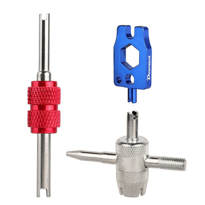 Dvojité hlavové vložky Kľúč 5V1 8V1 Jadra trysiek Inštalácia Odstránenie Bicykel Auto Nákladné Auto E-bike Scooter Motocykel Nástroj na ventil pneumatík