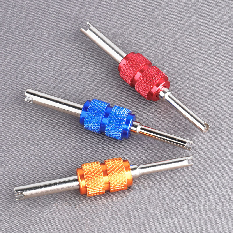 Dvojité hlavové vložky Kľúč 5V1 8V1 Jadra trysiek Inštalácia Odstránenie Bicykel Auto Nákladné Auto E-bike Scooter Motocykel Nástroj na ventil pneumatík