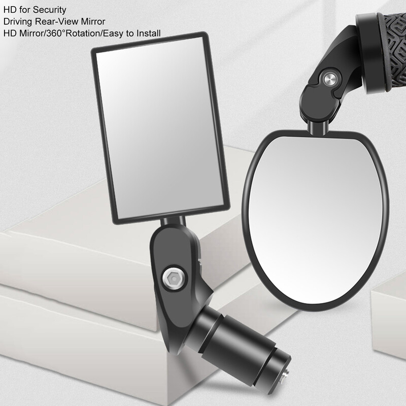 Universāls velosipēda stūres atstarotājs atpakaļskata spogulis kalnu velosipēda elektriskā velosipēda HD plaša diapazona regulējamu leņķu spogulis