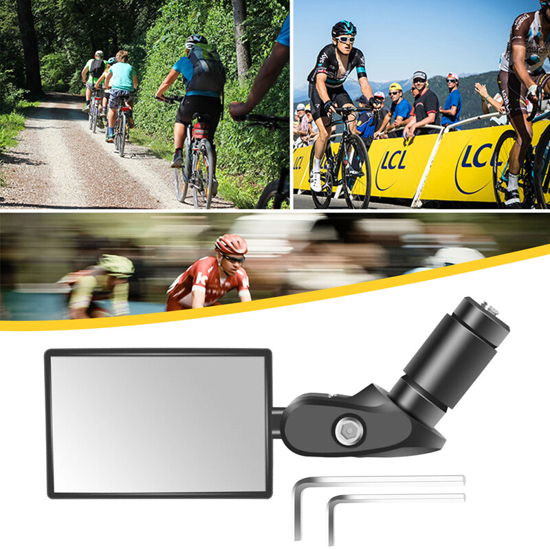 Universāls velosipēda stūres atstarotājs atpakaļskata spogulis kalnu velosipēda elektriskā velosipēda HD plaša diapazona regulējamu leņķu spogulis