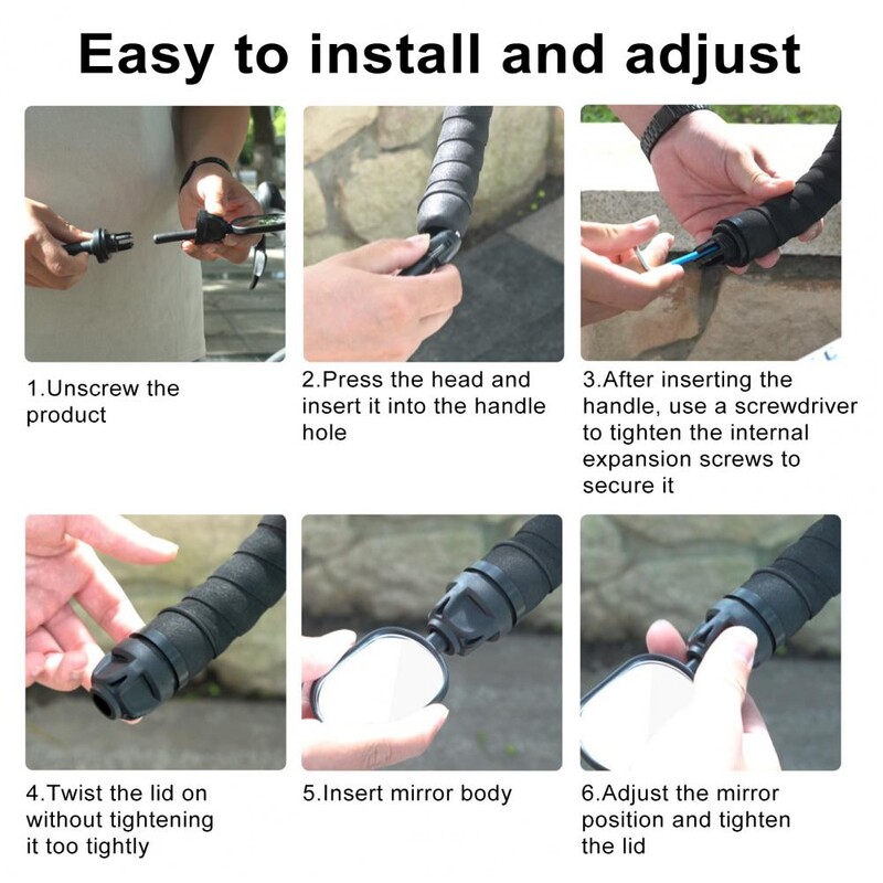 Retrovizor za bicikl Dodaci za bicikle Univerzalno ogledalo za bicikl Upravljač Zadnje ogledalo za 360 stupnjeva Rotirajući stražnji pogled za jednostavno