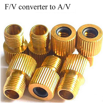 5PC F/V to A/V Valve Adapter Bike Value Converter Presta to Schrader Golden Bike Tire French Valve Adapter Аксесоари за велосипеди