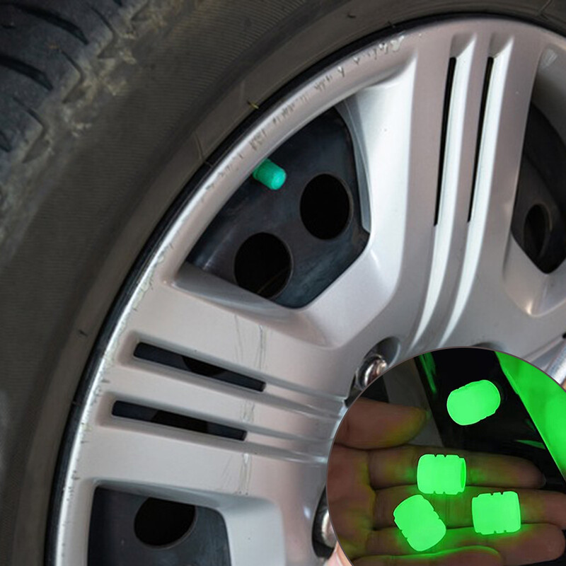 4 buc. Supape luminoase colorate pentru mașină. Capac rezistent la scurgeri. Supape-Capac pentru mașini