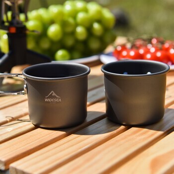 Κούπα Widesea Camping Outdoor Coffee Tea Aluminium Cup Tourism Επιτραπέζια σκεύη πικνίκ Είδη μαγειρικής Εξοπλισμός Τουριστικός Πεζοπορία Πεζοπορία