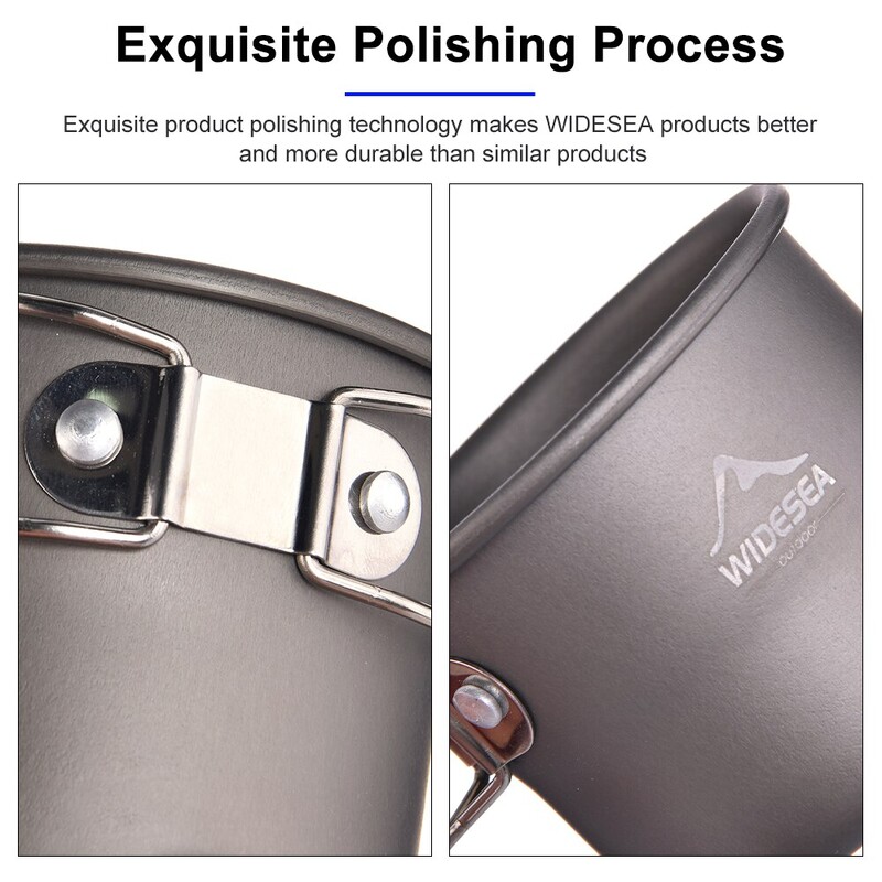 Widesea Camping Krūze Āra Kafijas Tēja Alumīnija Krūze Tūrisma Galda piederumi Piknika gatavošanas piederumi Aprīkojums Tūristu Pārgājieni Pārgājieni