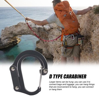 Hybrid Gear Clip - Carabiner Rotating Hook Clip Non-locking Streng Clips for Camping Fishing Πεζοπορία Ταξιδιωτικό σακίδιο