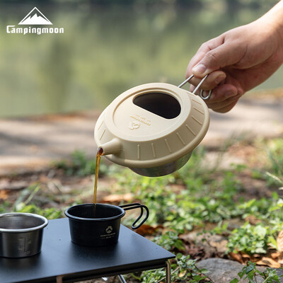 CAMPINGMOON Capac de oală din silicon de calitate alimentară pentru cafea de camping, capac de oală preparat manual pentru bol de salată, capac universal pentru oală