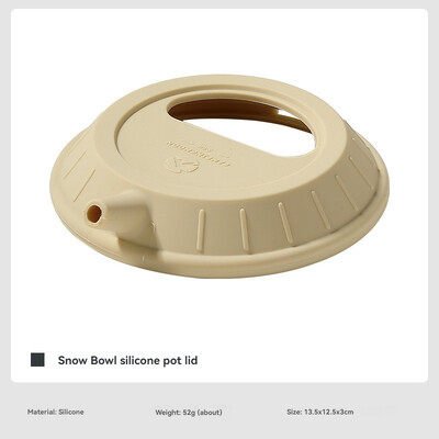 CAMPINGMOON Capac de oală din silicon de calitate alimentară pentru cafea de camping, capac de oală preparat manual pentru bol de salată, capac universal pentru oală