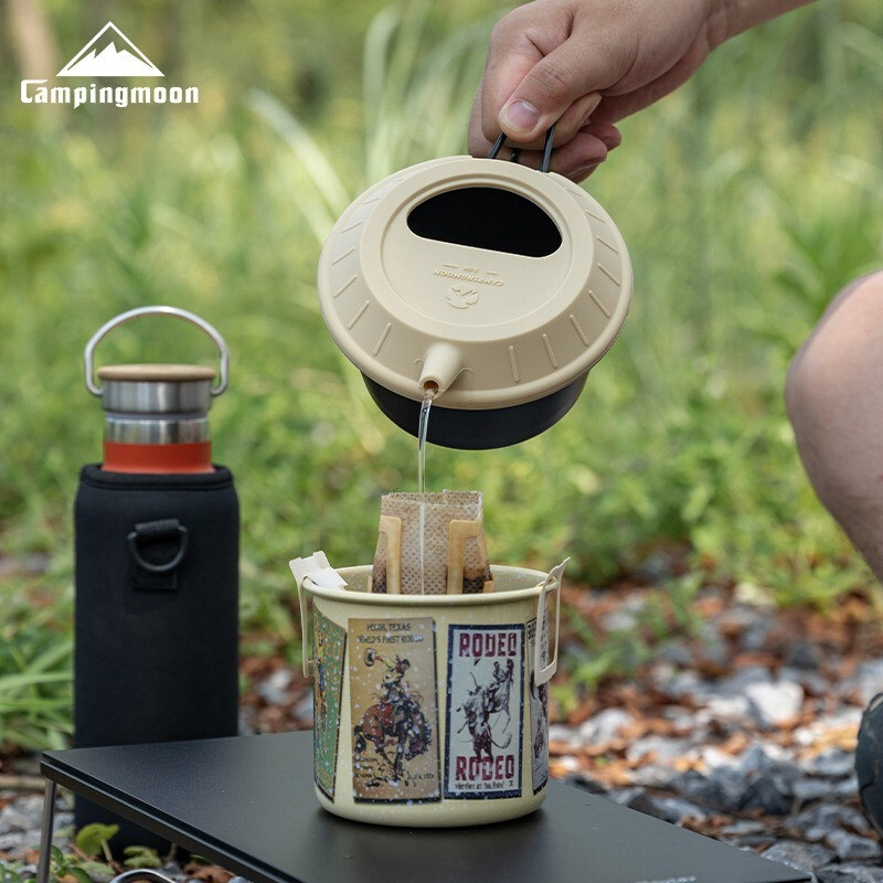 CAMPINGMOON Capac de oală din silicon de calitate alimentară pentru cafea de camping, capac de oală preparat manual pentru bol de salată, capac universal pentru oală