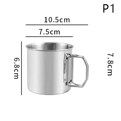 Kempinga krūze nerūsējošā tērauda kafijas tase tūristu galda piederumi piknika piederumi āra virtuves aprīkojums gatavošanas komplekts virtuves piederumi pārgājieni