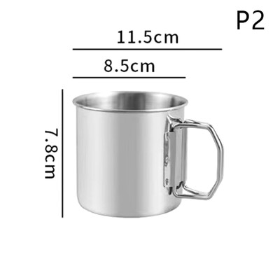 Kempinga krūze nerūsējošā tērauda kafijas tase tūristu galda piederumi piknika piederumi āra virtuves aprīkojums gatavošanas komplekts virtuves piederumi pārgājieni