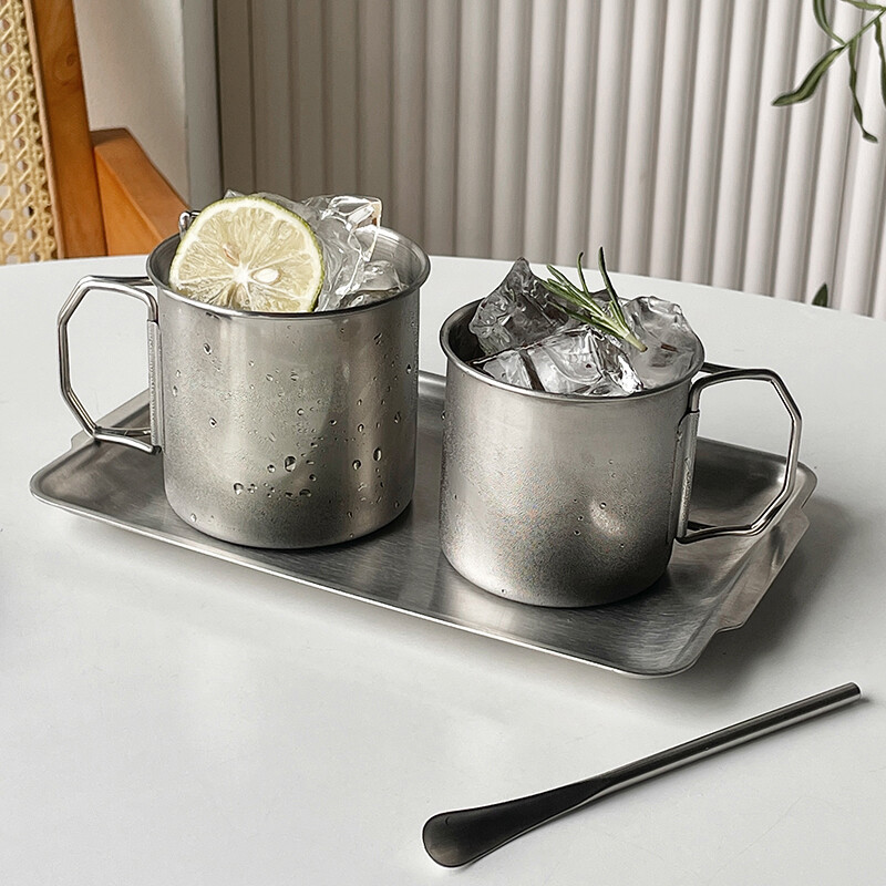 Kempinga krūze nerūsējošā tērauda kafijas tase tūristu galda piederumi piknika piederumi āra virtuves aprīkojums gatavošanas komplekts virtuves piederumi pārgājieni