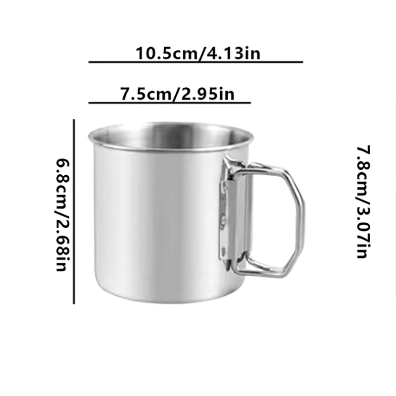 Kempinga krūze nerūsējošā tērauda kafijas tase tūristu galda piederumi piknika piederumi āra virtuves aprīkojums gatavošanas komplekts virtuves piederumi pārgājieni