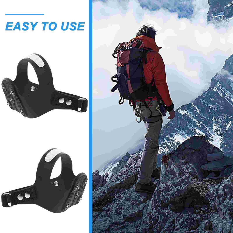 Silikona tapas Ledus krampji pārgājienu skavas apaviem ar 5 zobu drošu aizsardzību
