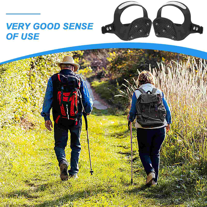 Silikona tapas Ledus krampji pārgājienu skavas apaviem ar 5 zobu drošu aizsardzību