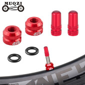 2 ~ 8 komplekti velosipēda riepas vārsta uzgrieznis ar Presta vārsta vāciņa komplektu MTB šosejas velosipēda bezkameru Presta vārsta aizsargskrūve un vāks