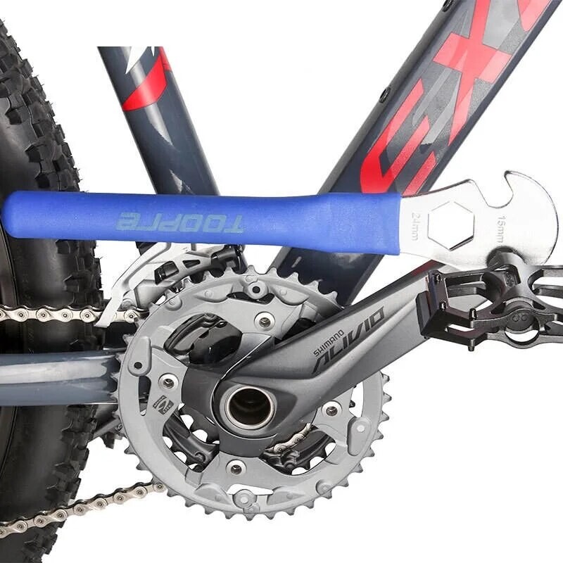 Kalnu velosipēda pedāļa noņemšanas uzgriežņu atslēgas velosipēda demontāžas remonta instrumenti 15 mm pagarināti demontāžas un uzstādīšanas instrumenti