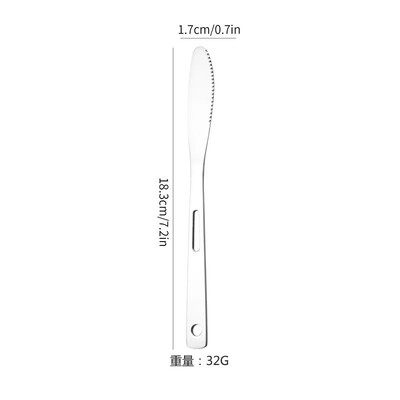 Sudraba trauki Galda piederumi 1/3/6 gab. Āra kempinga trauki Piknika nerūsējošā tērauda nazis Dakša Karote Ceļojumu pārnēsājami galda piederumi