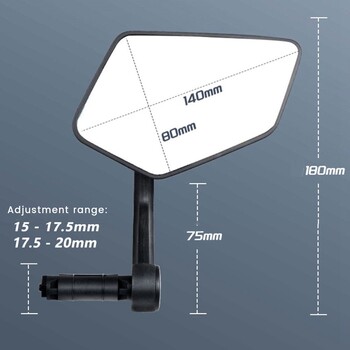 Огледало за обратно виждане на велосипед, регулируемо огледало на кормилото, безопасно широкообхватно задно виждане, резервни части за колоездене, дясно