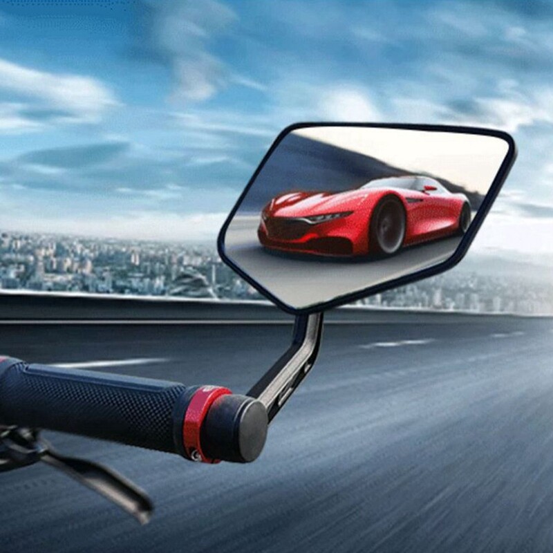 Dviračio galinio vaizdo veidrodėlis Reguliuojamas vairas Veidrodis sauga Platus nugaros taikiklis Dviračių atsarginės dalys dešinėje