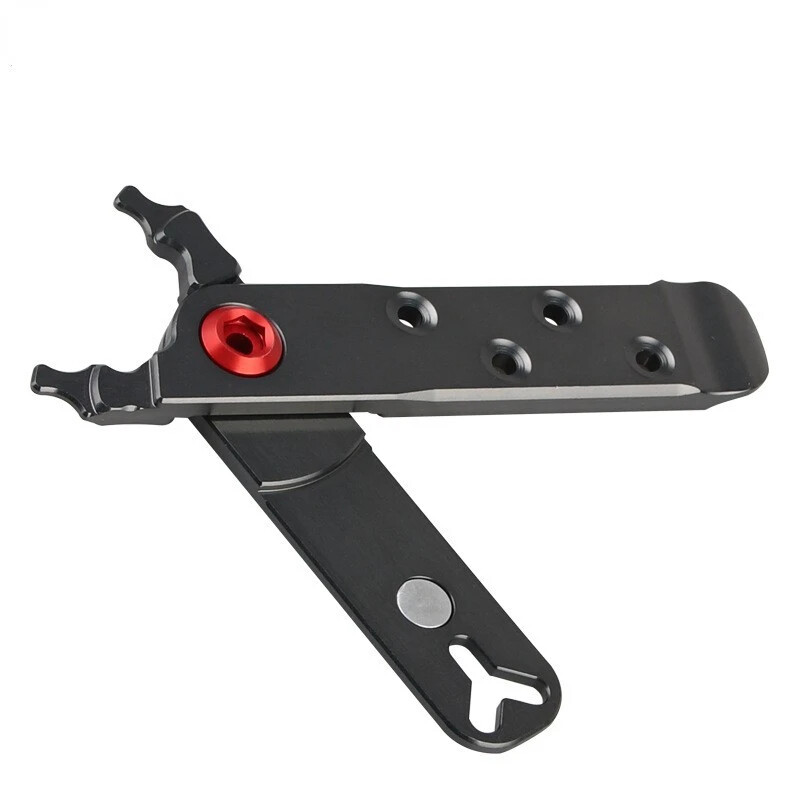 Esențial pentru biciclete: Clești Master Link și Instrument pentru supapă Instrument CNC multifuncțional 4 în 1 cu pârghie pentru anvelope, tăietor de conectori pentru lanț