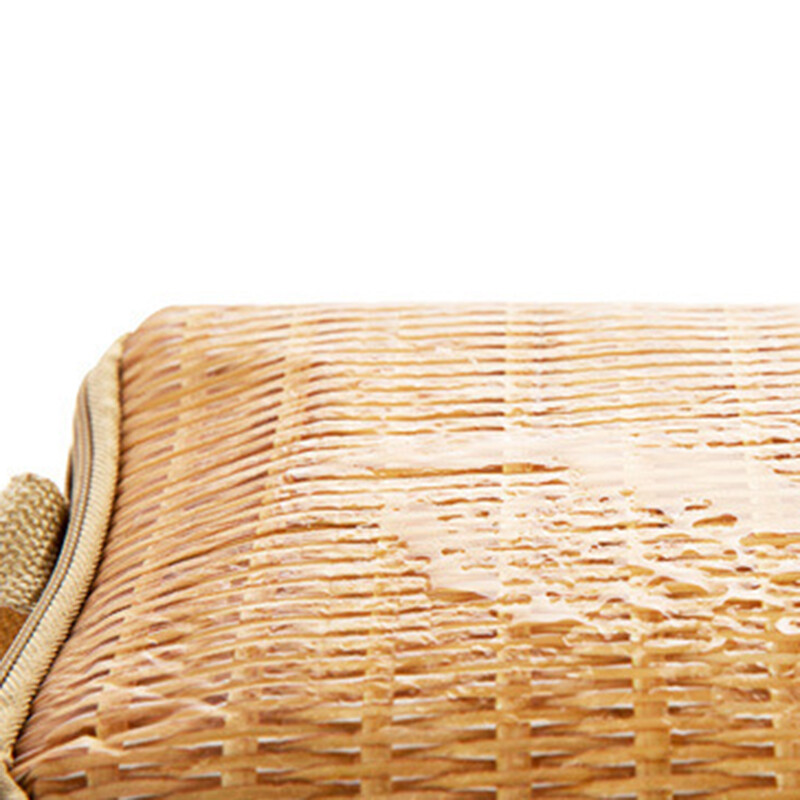 Geantă portabilă de picnic din ratan din răchită, veselă impermeabilă, răcitor termic izolat, recipient pentru alimente, coș pentru picnic de camping