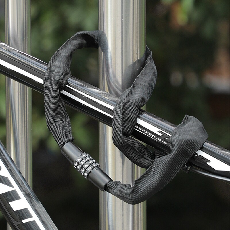 66/125 cm velosipēda slēdzene, 4 ciparu kodu kombinēta drošības slēdzene velosipēda aprīkojumam MTB pretaizdzīšanas slēdzenes stiprinājuma velosipēda piederumi