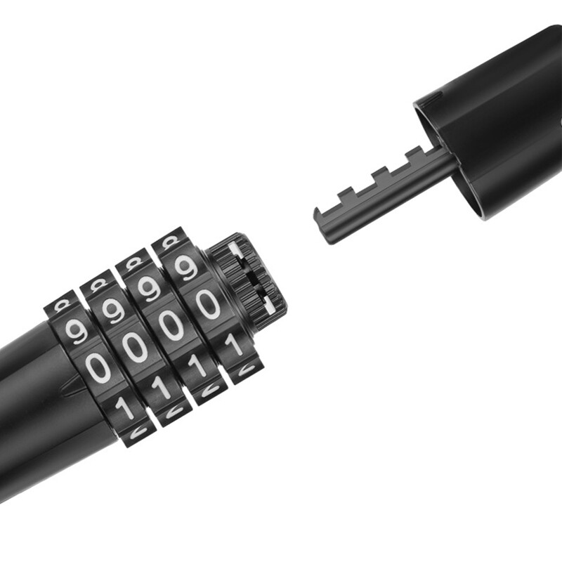 66/125 cm velosipēda slēdzene, 4 ciparu kodu kombinēta drošības slēdzene velosipēda aprīkojumam MTB pretaizdzīšanas slēdzenes stiprinājuma velosipēda piederumi