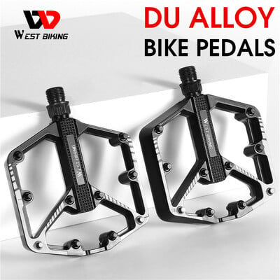 WEST BIKING DU Bearing Pedala za bicikle Protuklizna biciklistička pedala Ultralaka aluminijska legura MTB cestovni bicikl Pedala Dodaci za bicikl