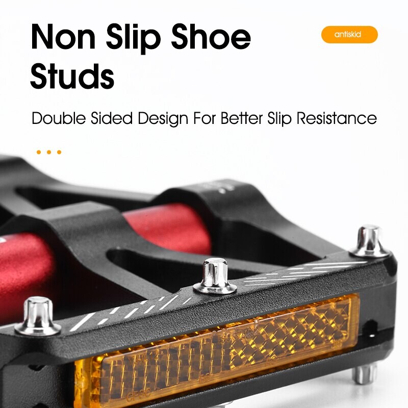 WEST BIKING CNC 3 Bearing Velosipēdu pedāļi Īpaši vieglie BMX MTB šosejas velosipēdu pedāļi Neslīdošas alumīnija sakausējuma atstarojošas riteņbraukšanas daļas