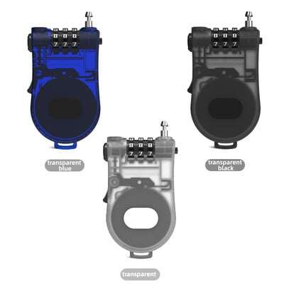 Blocare cu cablu retractabil, blocare cu parolă de securitate Blocare pentru bagaje cu cablu din oțel Lacăt cu combinație, în aer liber, rezistent la apă, cu 3 cifre