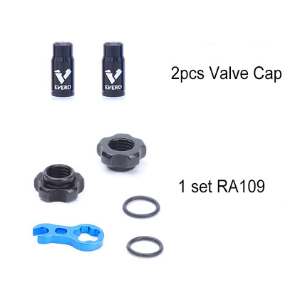 RISK Matica ventila za bicikl od 2 komada s ključem za jezgru ventila 3 u 1 Vodootporna podloška Aluminijska MTB cestovna bicikla Presta Zaštitne kapice ventila