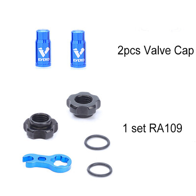 RISK Matica ventila za bicikl od 2 komada s ključem za jezgru ventila 3 u 1 Vodootporna podloška Aluminijska MTB cestovna bicikla Presta Zaštitne kapice ventila