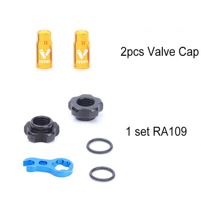 RISK Matica ventila za bicikl od 2 komada s ključem za jezgru ventila 3 u 1 Vodootporna podloška Aluminijska MTB cestovna bicikla Presta Zaštitne kapice ventila